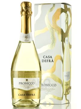 Вино Игристое Каза Дефра Просекко белое брют 11% 0,75л п/у